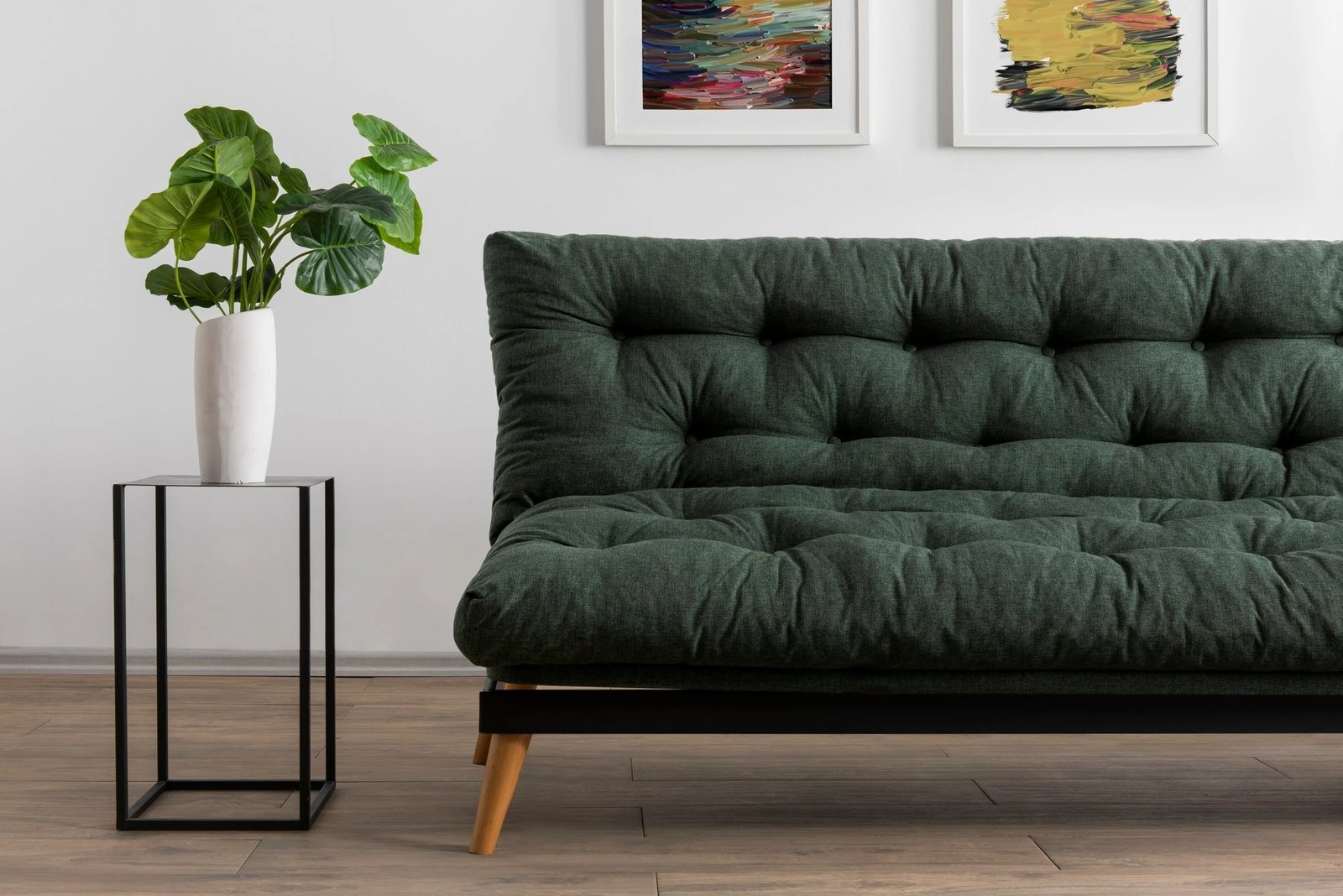 Divan-krevat treshe Atelier del Sofa, Saki, ngjyrë e gjelbër