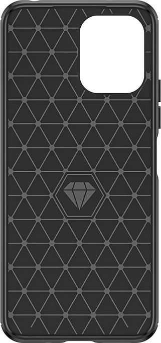 Mbështjellës Hurtel Carbon Case për Xiaomi Redmi 12, i zi