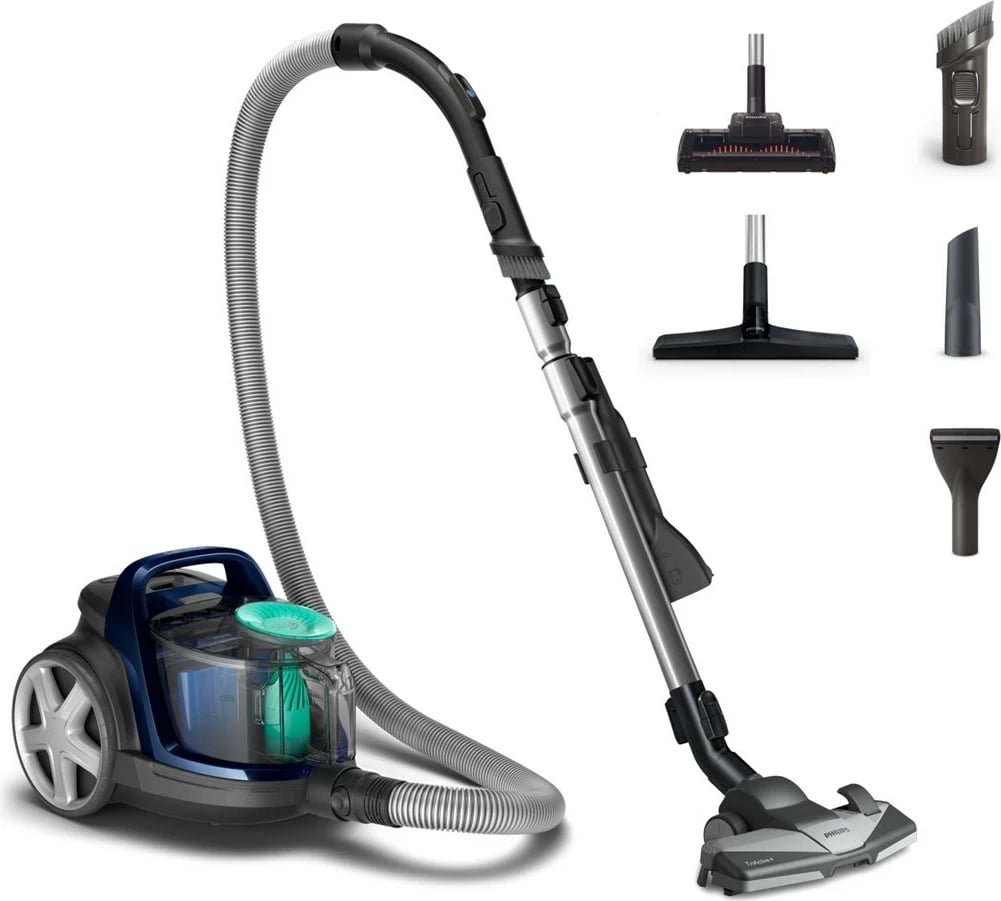 Fshesë elektrike cilindrike Philips FC9556/09, pa qese, 1.5L, Blu