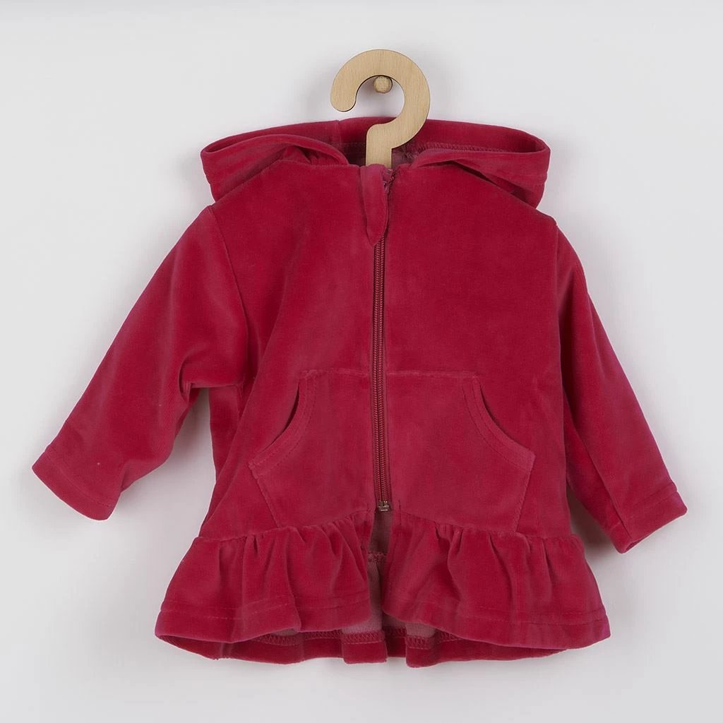 bluzë me kapuç për bebe, New Baby, 80 (9–12m), rozë e errët