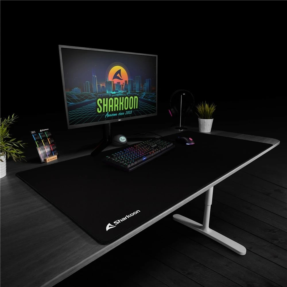 Mauspad Sharkoon 1337 V2 Big, Gaming, Monokromatik, 1200x600 mm, E zezë