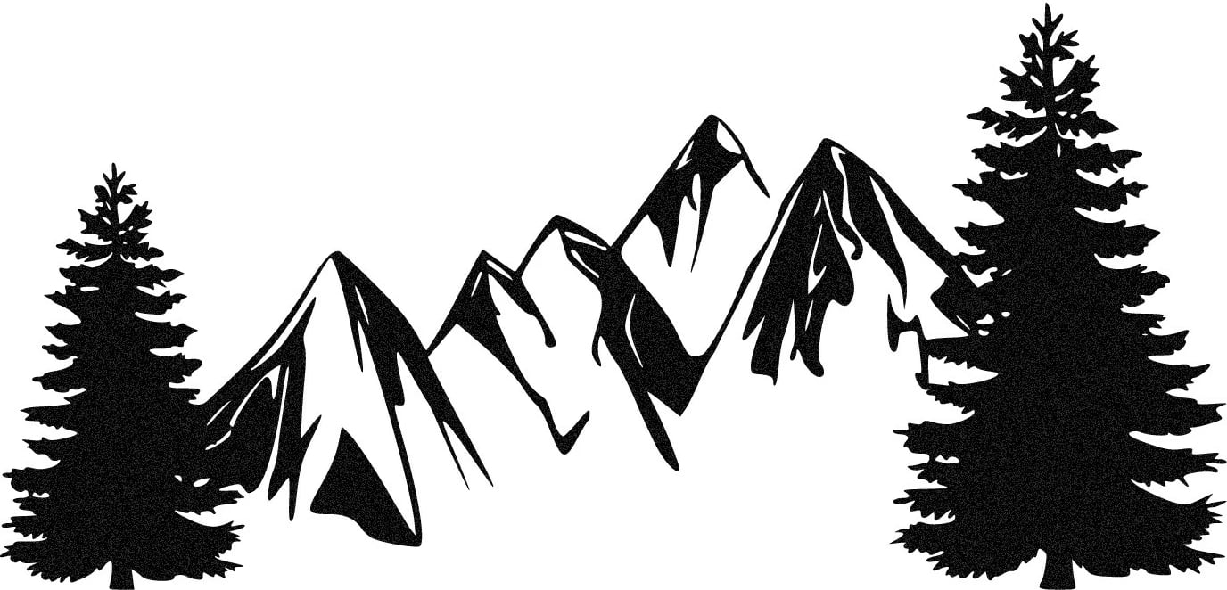 Aksesor dekorativ metalik për mur, Wallity, pishë