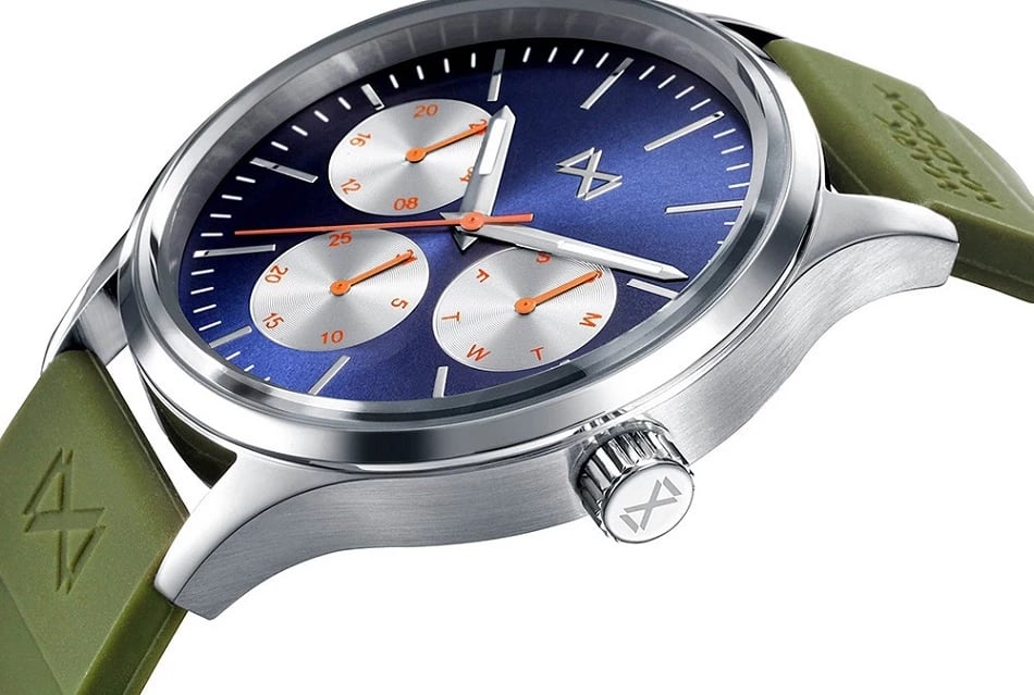 Orë dore për meshkuj MARK MADDOX Village, rrip i gjelbër