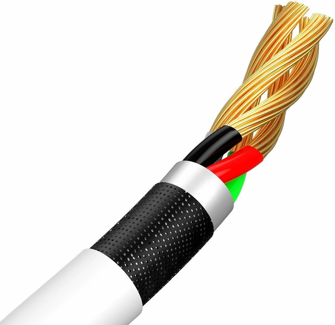 Set kabllo Baseus Simple Wisdom, USB-A në MicroUSB, 1.5m, 2 copë, Bardhë