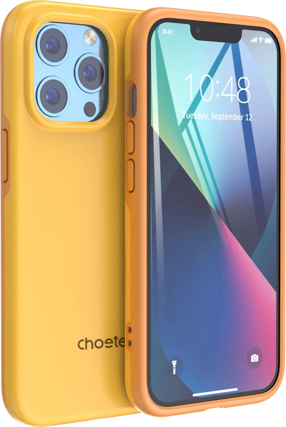 Mbështjellës Choetech PC0113-MFM-YE për iPhone 13 Pro, Made For MagSafe, portokalli