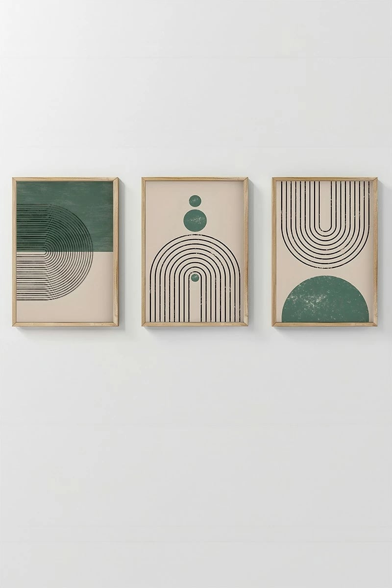 Pikturë dekorative me kornizë (3 copë), Wallity, 3Dartsohoset19