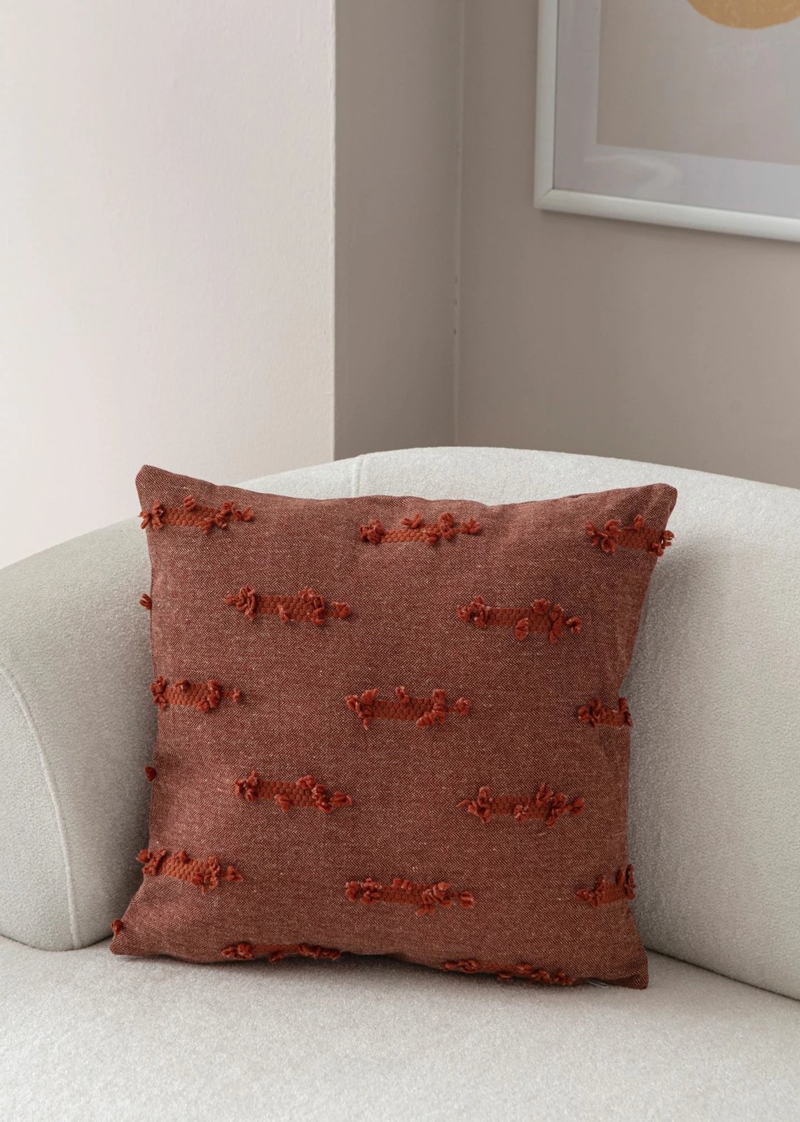 Jastëk mbulesë, ngjyrë e kuqe qeramike, Evila Originals, 43x43cm