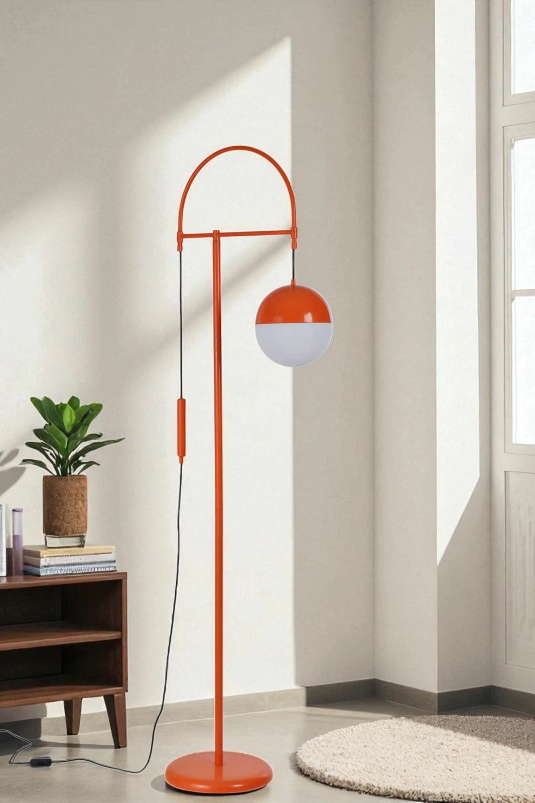 Llambë dyshemeje Opviq, 8958-5, e bardhë dhe portokalli