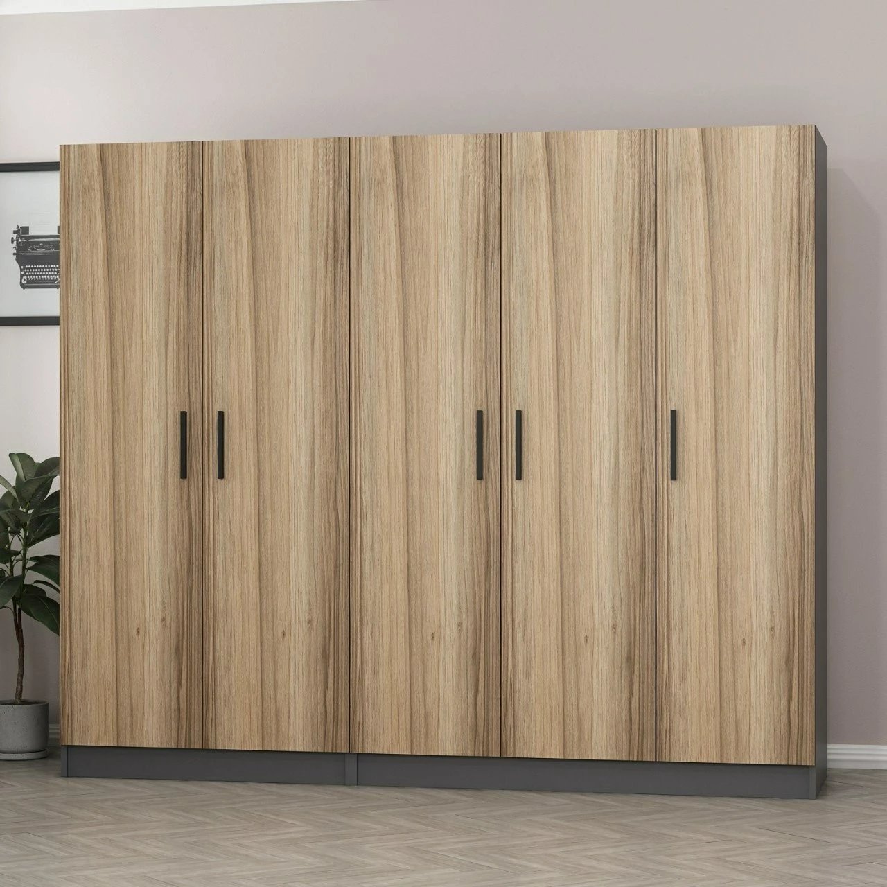 Dollap Skye Decor, ngjyrë dore, 225x190x52cm