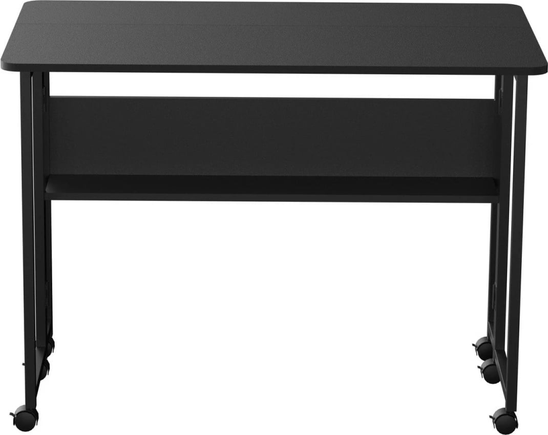 tavolinë zyre palosëse Maclean MC-126 B, 100x58 cm, kapacitet 50 kg, me rrota, e zezë