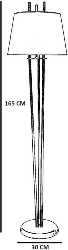 Llambë dyshemeje Opviq, ngjyrë gri e errët dhe e zezë, 165cm