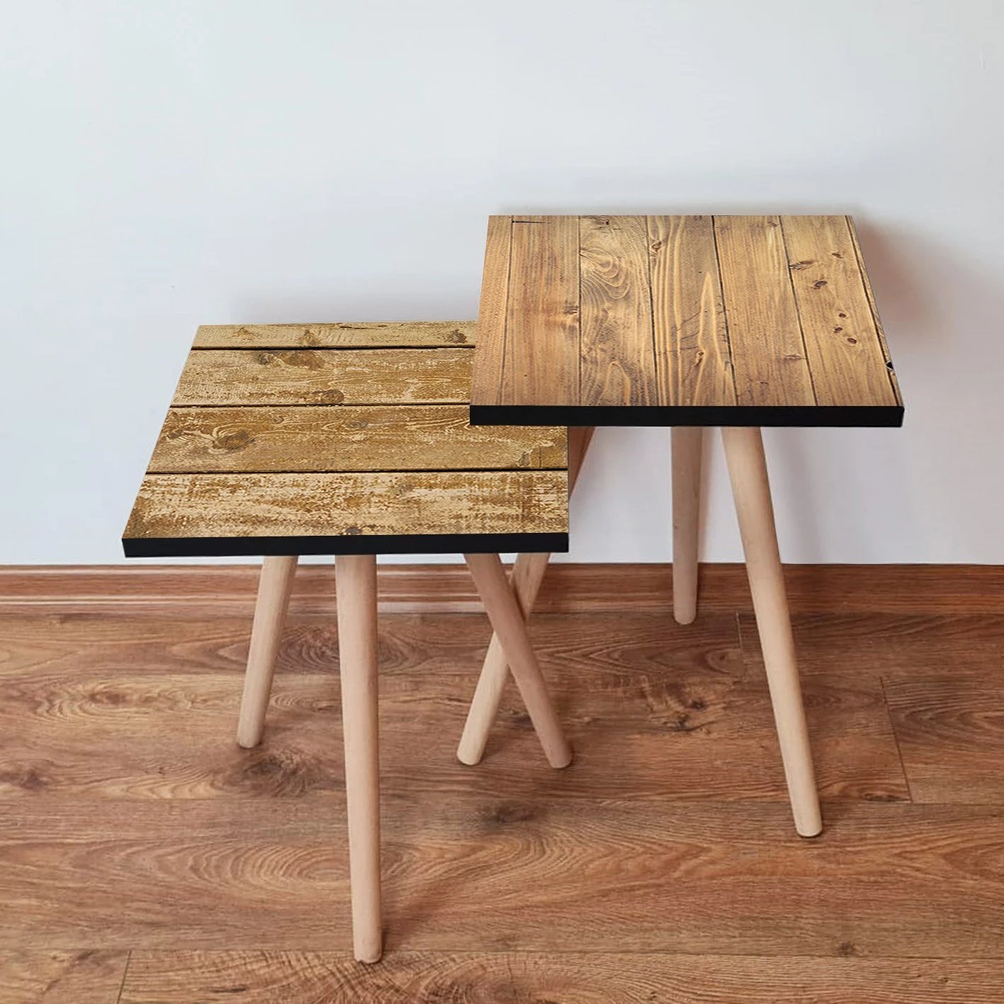 Set tavolinash ndihmëse të mbivendosura, 2 copë, Skye Decor, 2Shp451, ngjyrë camel