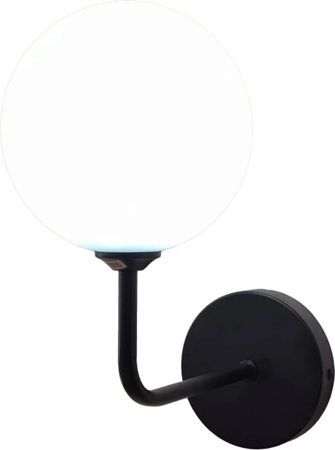 Llambë muri Cebron, metal, ngjyrë e zezë-bardhë, 15x25x28cm