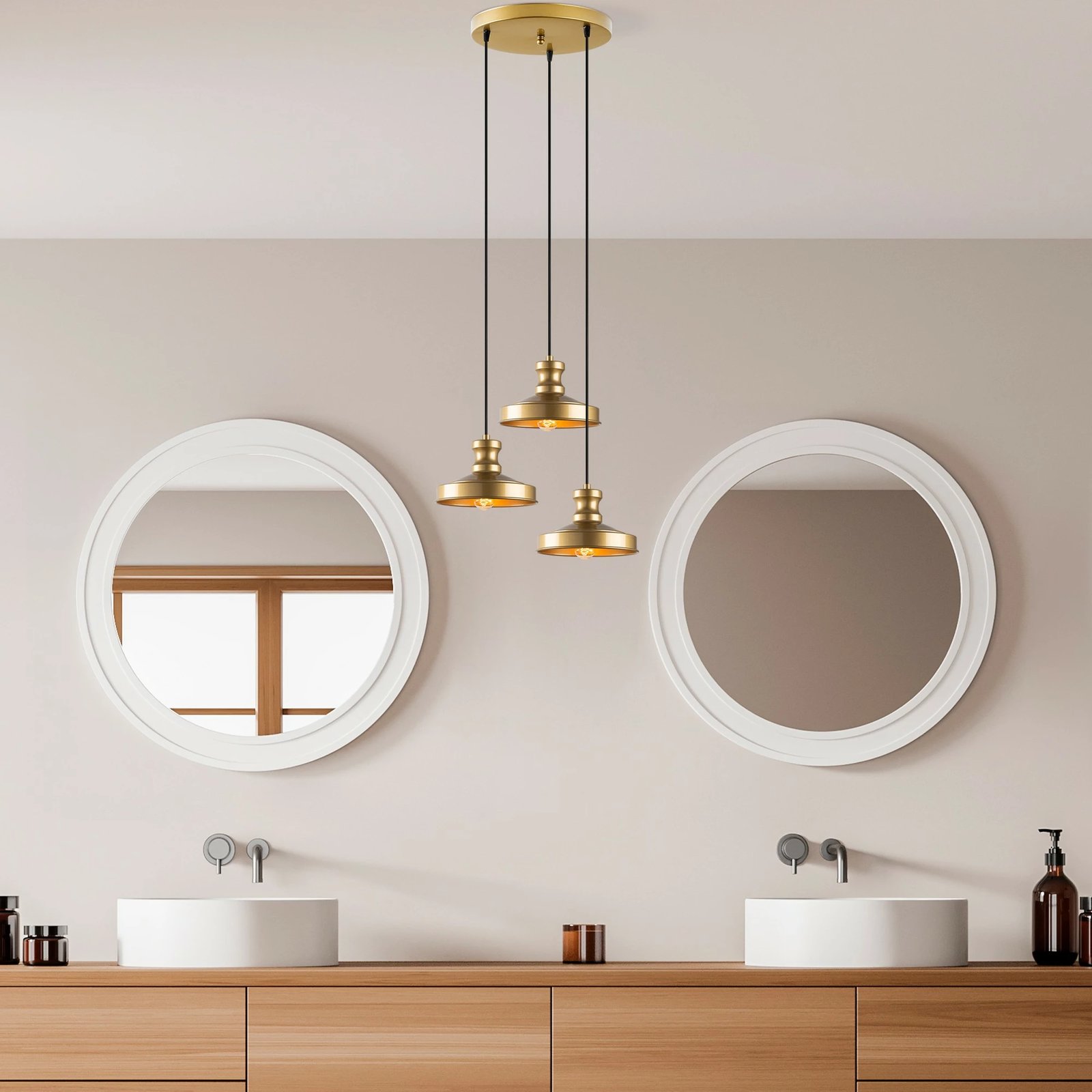 Llambë tavani Opviq, Gullu, ngjyrë ari, 3 copë