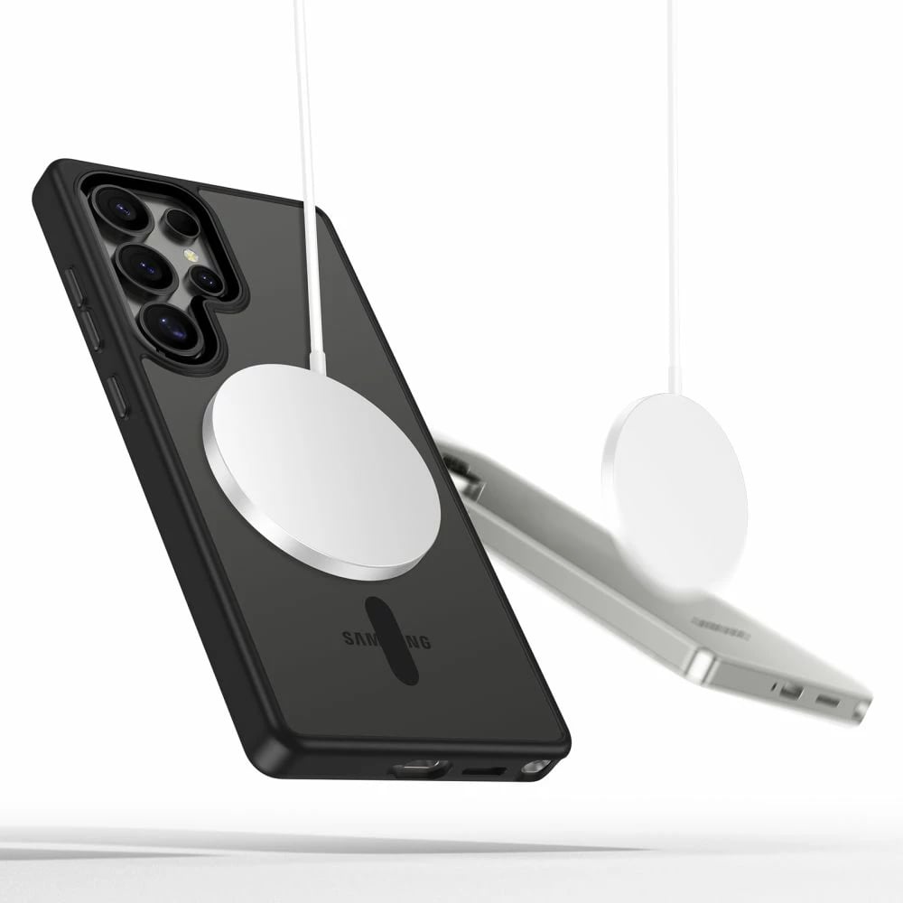 Mbështjellës Tech-Protect MagMat MagSafe për Samsung Galaxy S25 Ultra, i zi/transparente