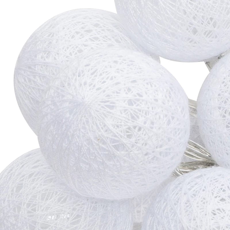 Drita dekorative me LED Batoni, PVC e bardhë, D3.5x260cm, set 6 copë