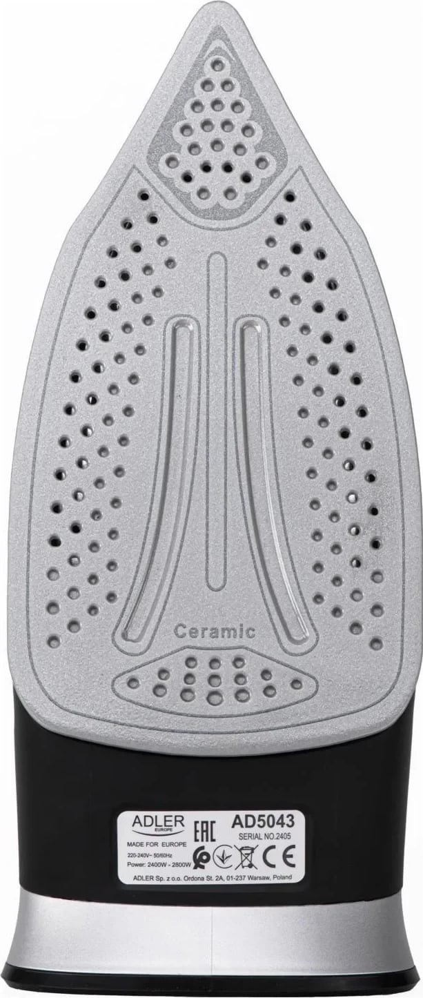 Hekur Adler AD 5043, 2800W, pa kabllo, zi-gri