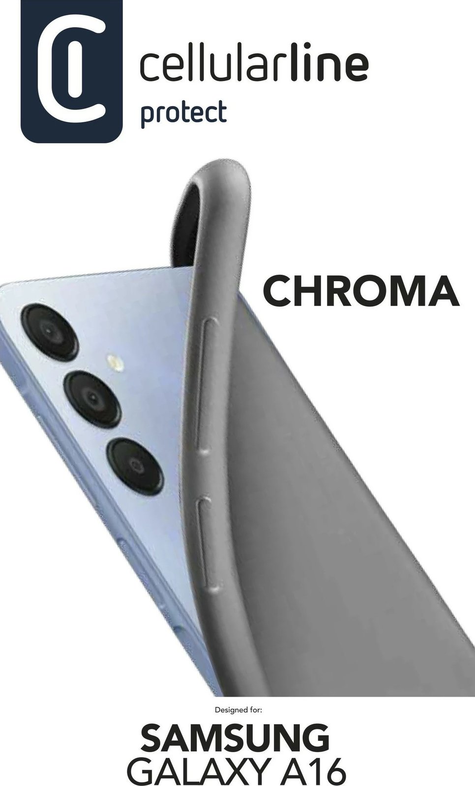 Mbështjellës Cellular Line për Samsung Galaxy A16, 6.7", zi
