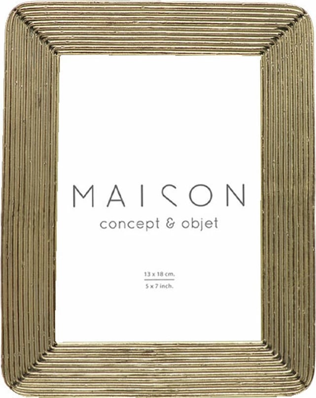 Kornizë foto Renatus, polirezine, ngjyrë ari, xham, 19x2x24 cm