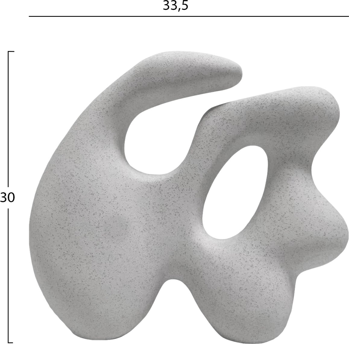 Dekor abstrakt qeramike, ngjyrë e bardhë, ISIL FH4596, 33.5x15.5x30H cm Dekor abstrakt qeramike, ngjyrë e bardhë, ISIL FH4596, 33.5x15.5x30H cm