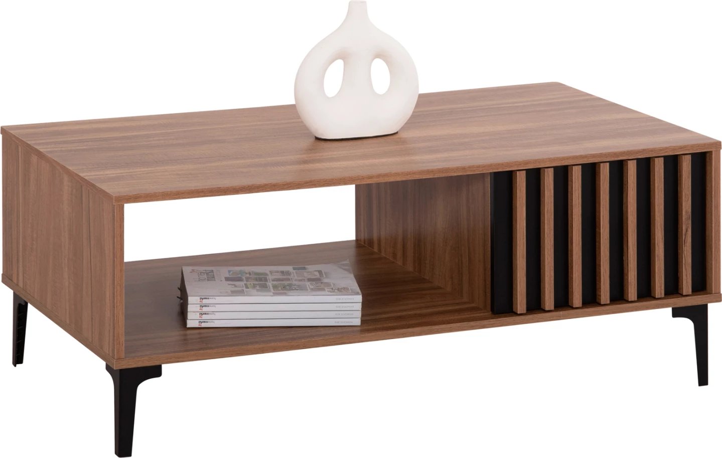 Tavolinë kafeje seri HARRY FH18007.01 melaminë ngjyrë druri natyral & e zezë 110x60x43,5Hcm.