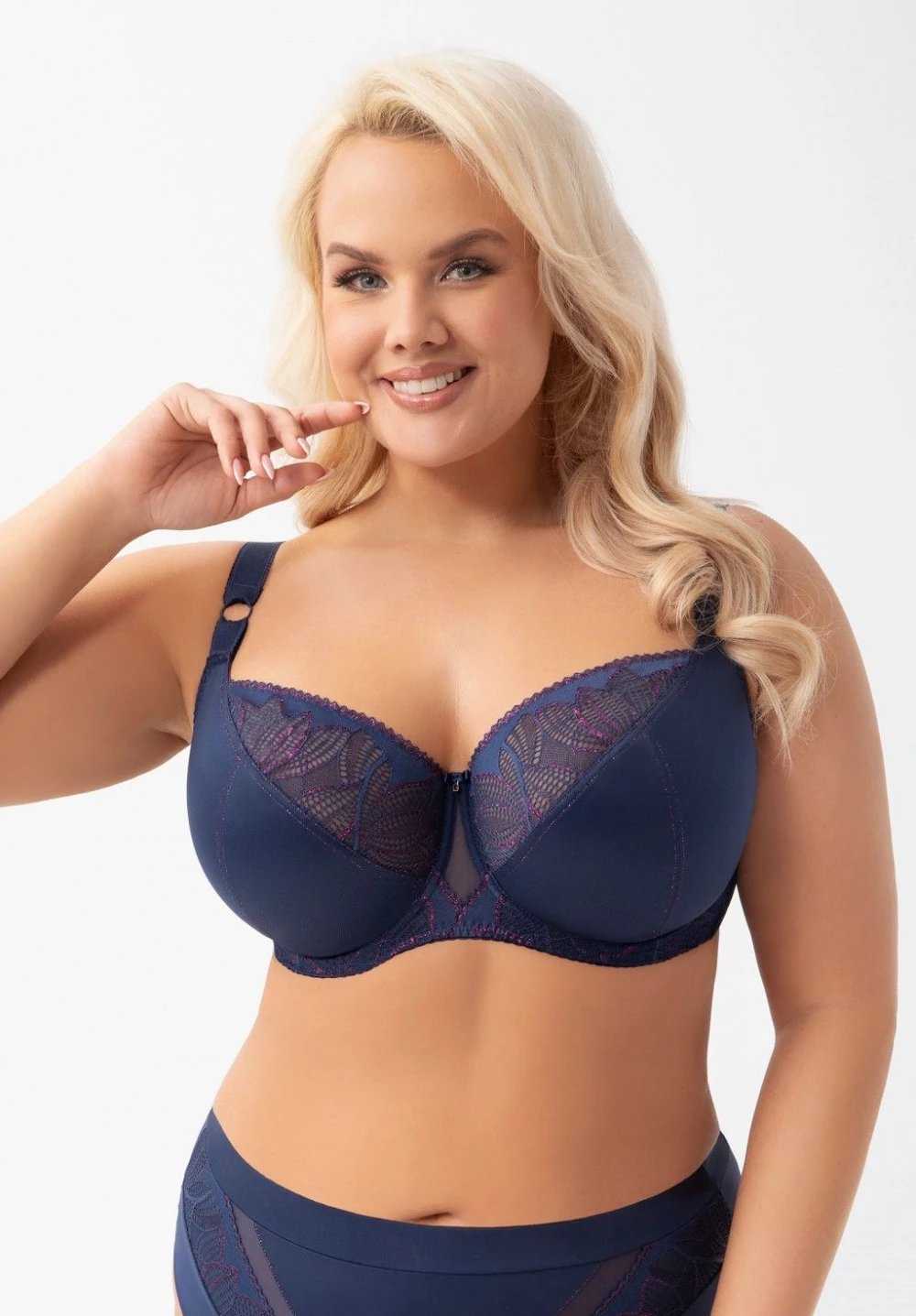 Sutjenë Gorsenia Lingerie 218309 femra, kaltër e mbylltë