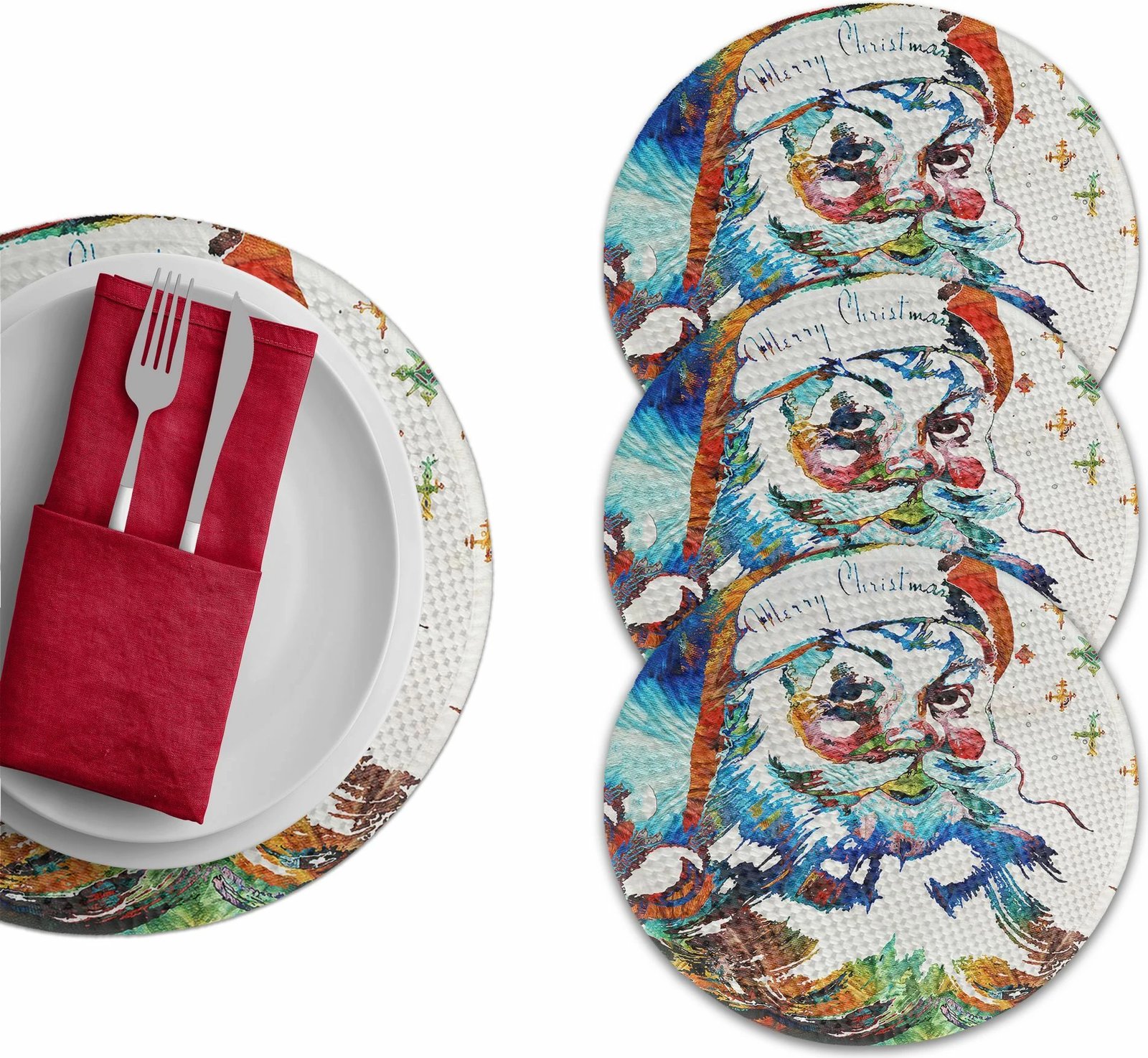 Set nënshtrues tavoline Hermia Concept, shumëngjyrësh, 4 copë, 37cm