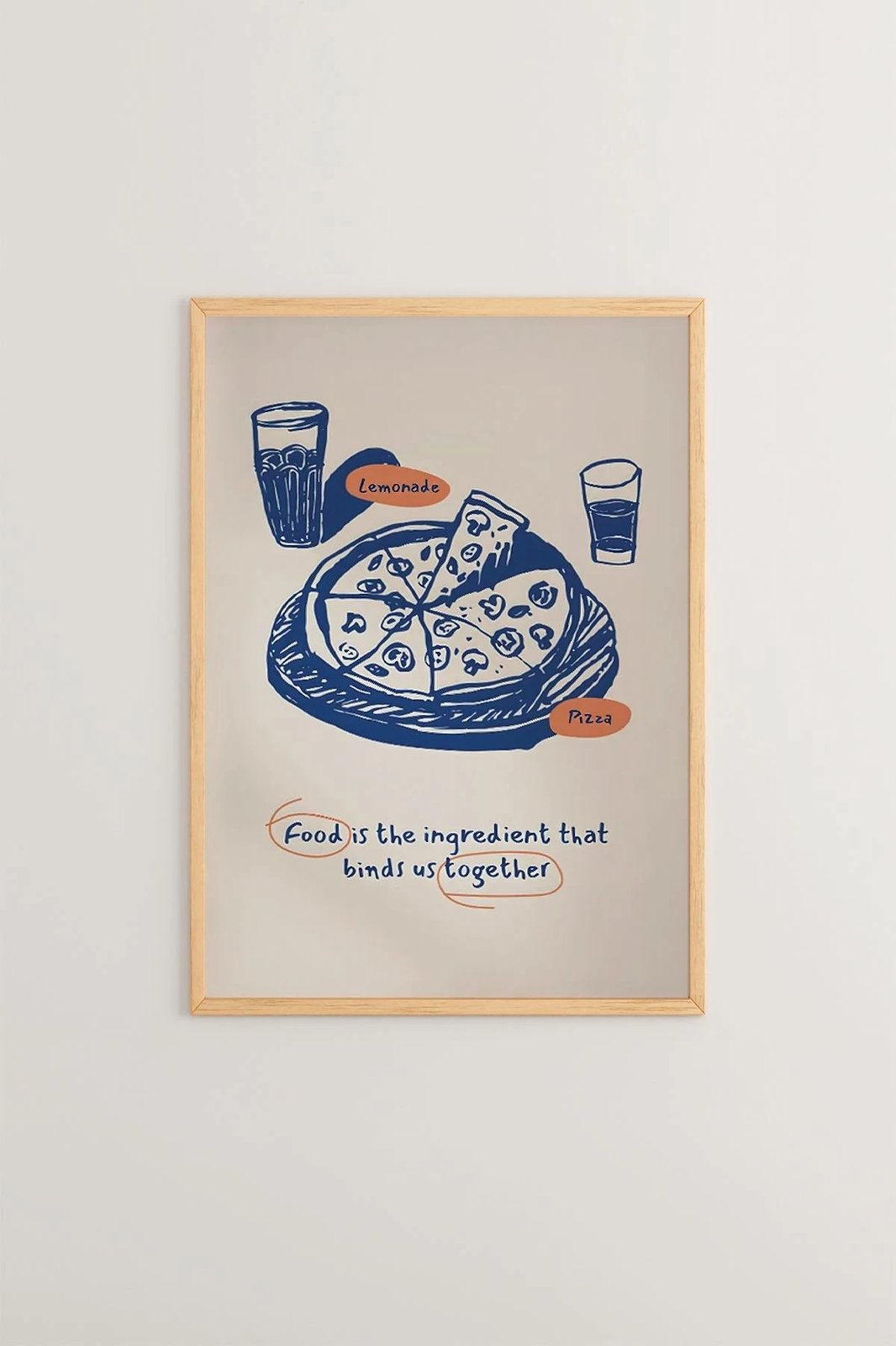 Pikturë dekorative me kornizë, Wallity, Ersy1Ham33, shumëngjyrëshe, 33x48cm