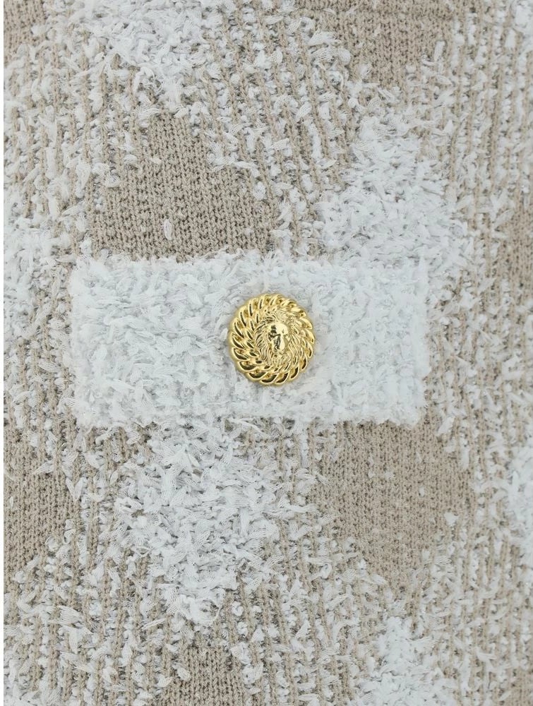 Fustan i mesëm Balmain, bezhë