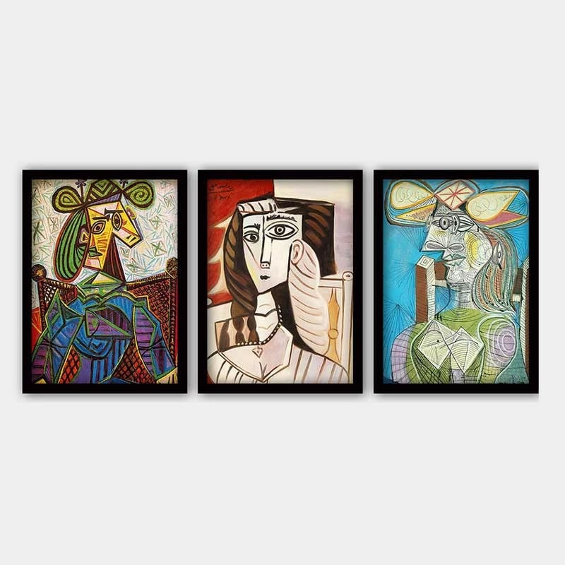 Pikturë dekorative me kornizë (3 copë), Wallity, 3SC_UNPP30_3545