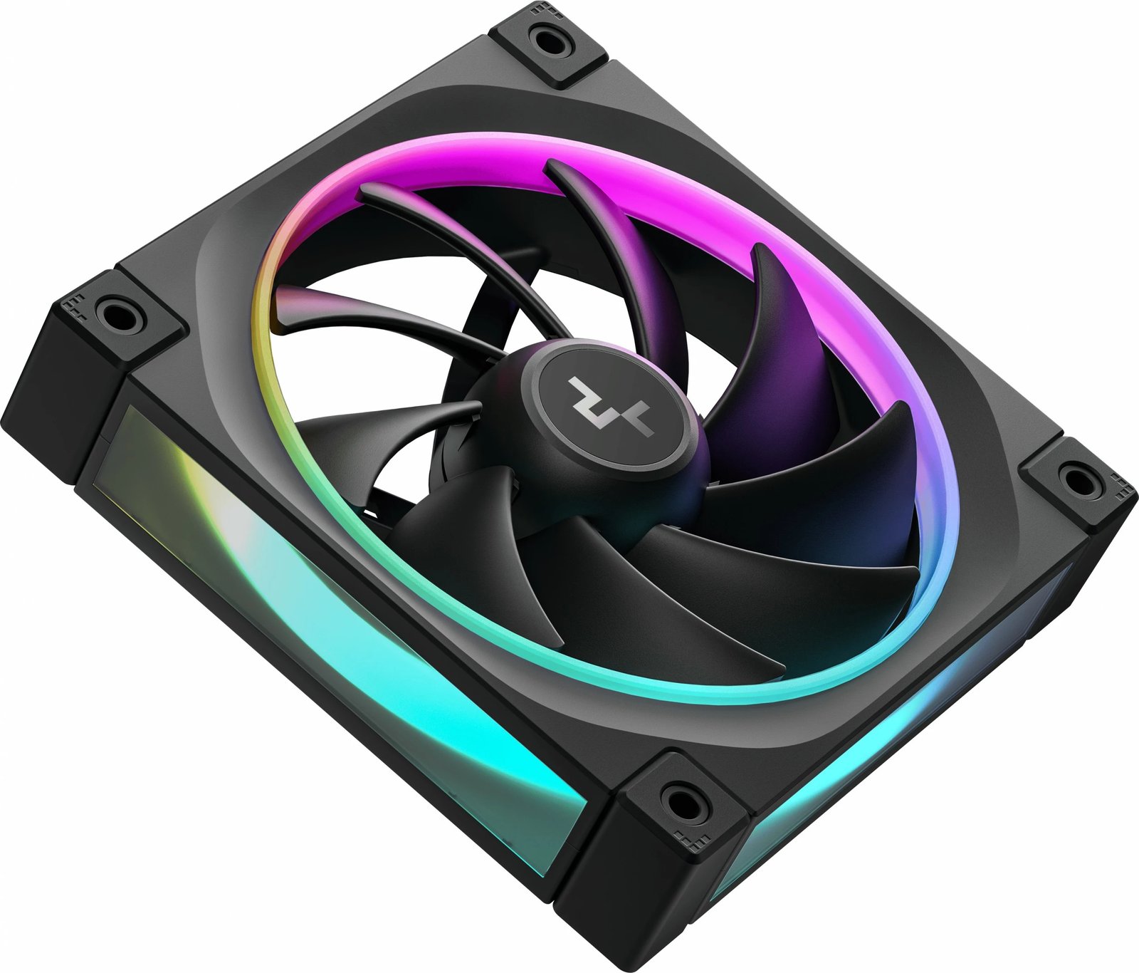 Ventilator kasë DeepCool FL12, 12 cm, LED RGB, i zi