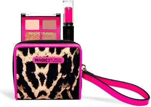 Set grimi Magic Studio Powerful Cosmetics Pink Safari Cartera unisex rozë