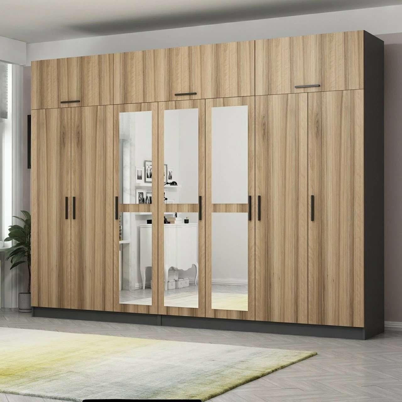 Dollap Skye Decor, ngjyrë arr dhe antracit, 5310