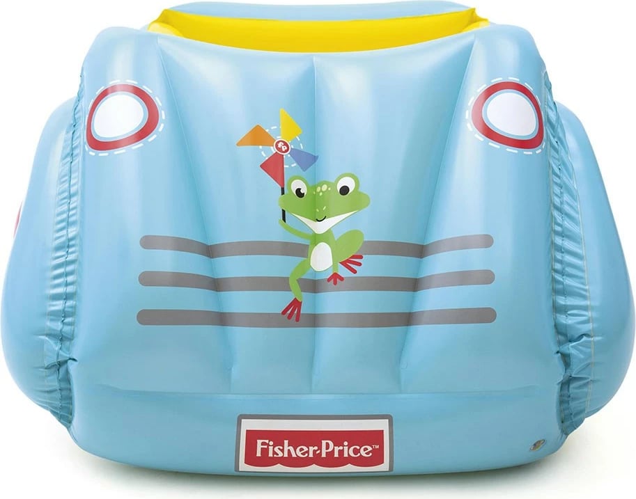 Veturë e fryrë për fëmijë, Fisher-Price, 119x79x51 cm, shumëngjyrëshe, set me 25 topa