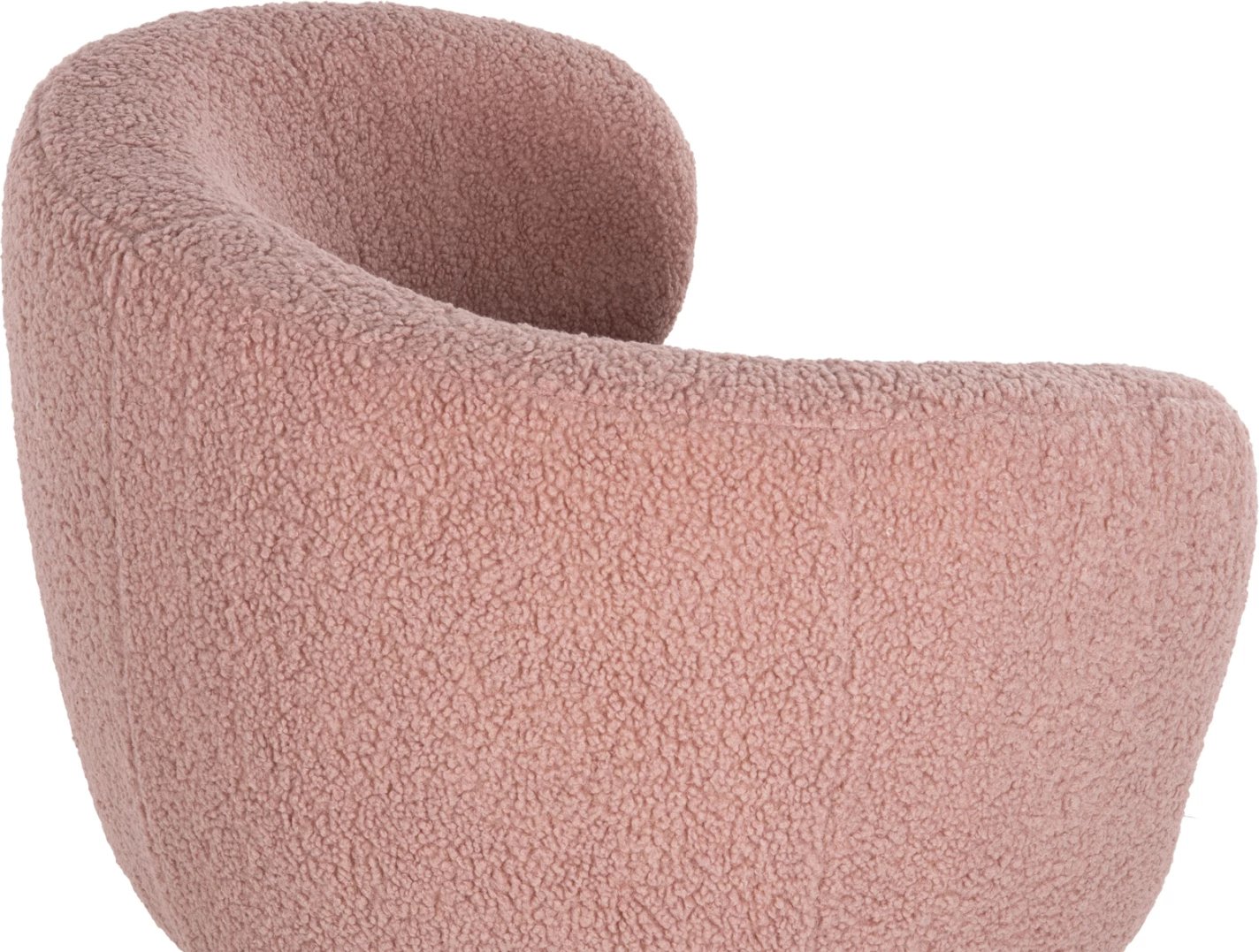 Karrige ARIEN FH8403.22, stof boucle, ngjyrë rozë e zbehtë, bazë metalike ari, 78x75x84H cm