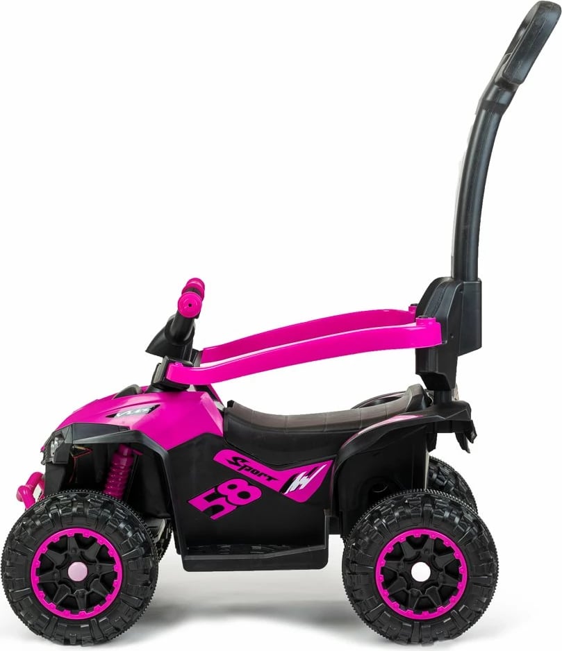 mjet shtytës fëmijësh, Baby Mix, Mega, me dorezë shtytëse, kapacitet 30 kg, buton me efekte zanore, blu