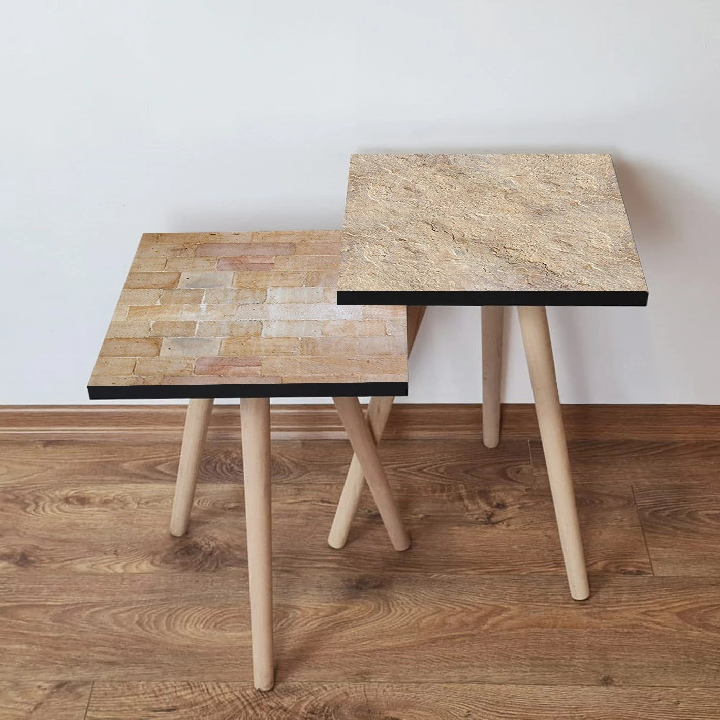 Set tavolinash të vendosshme, dy copë, Skye Decor, 2Shp524, bezhë