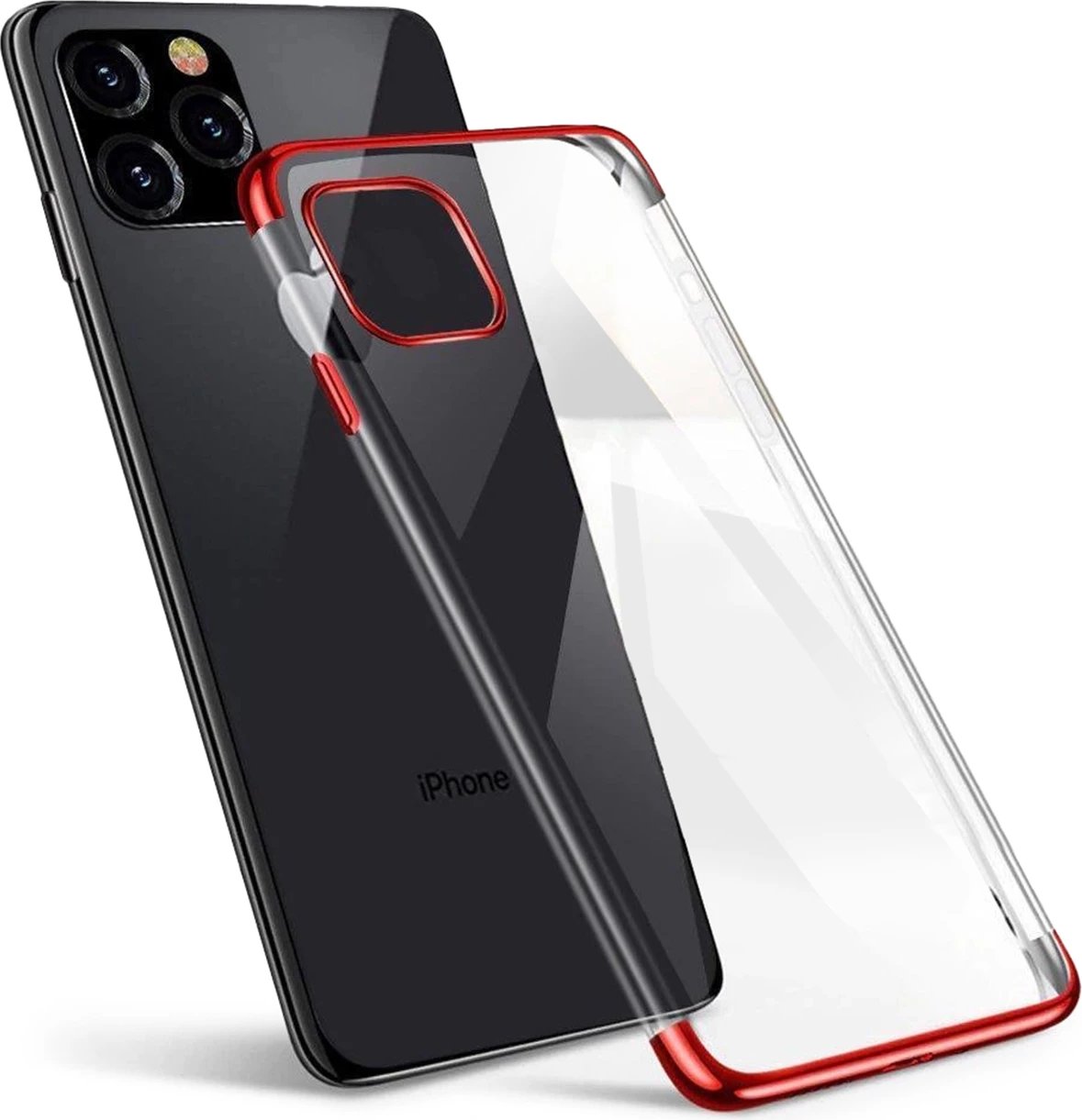 Mbështjellës Hurtel Clear Color 0.3mm për Samsung Galaxy A13 5G, Transparent, Kuq