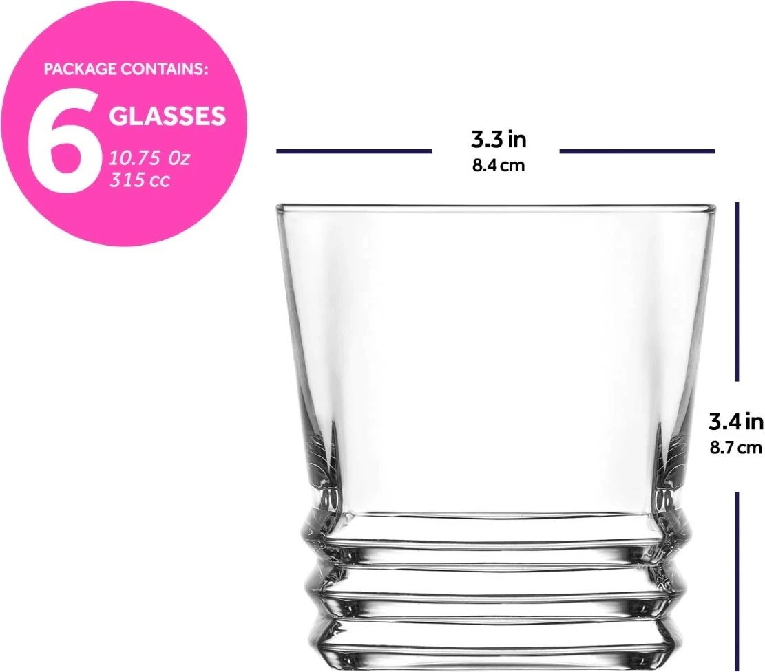 Set gotash prej qelqi (6 copë), Hermia, LV-ELG360F