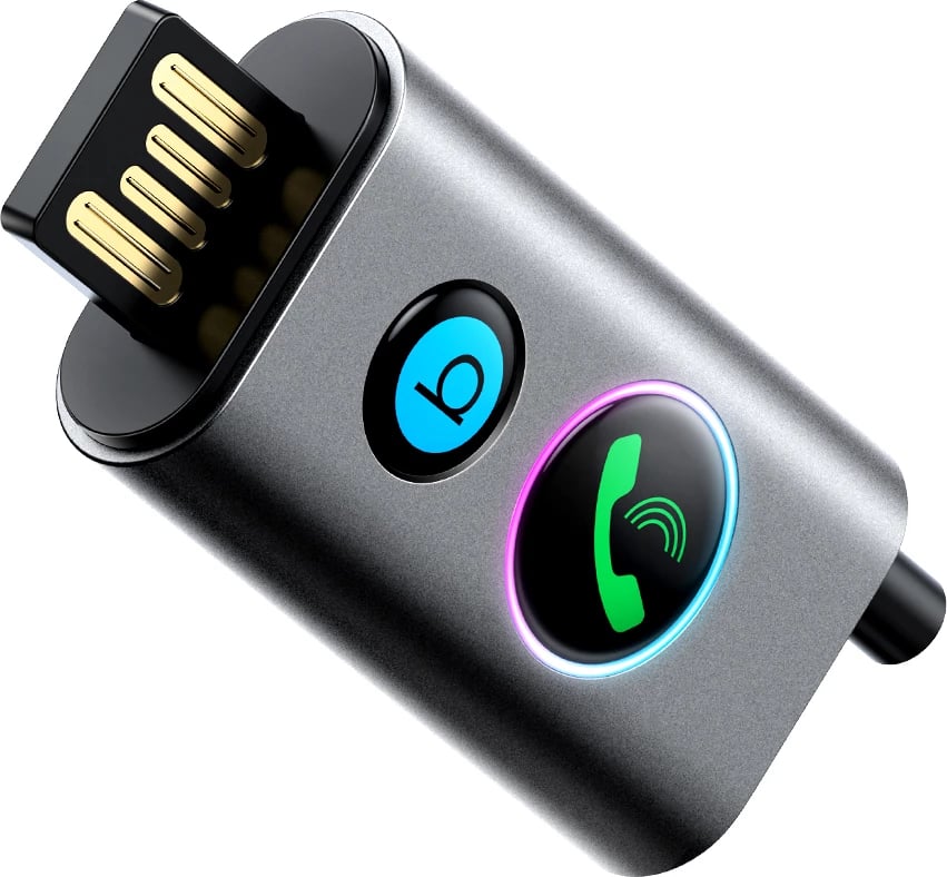 Marrës Bluetooth për makinë Joyroom JR-CB7, 1m, Super BASS, Gri