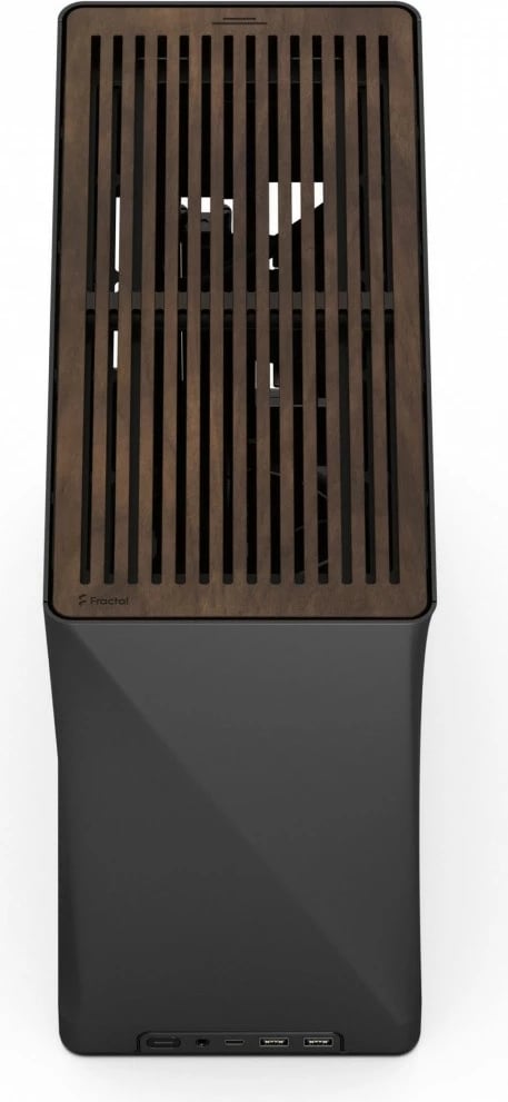 Kasë Fractal Design Era 2, Small Form Factor, ITX, Charcoal, panel druri