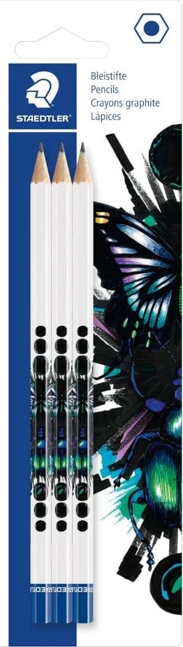 Set lapsa STAEDTLER cool & cute HB 3 copë, multikolor, blister