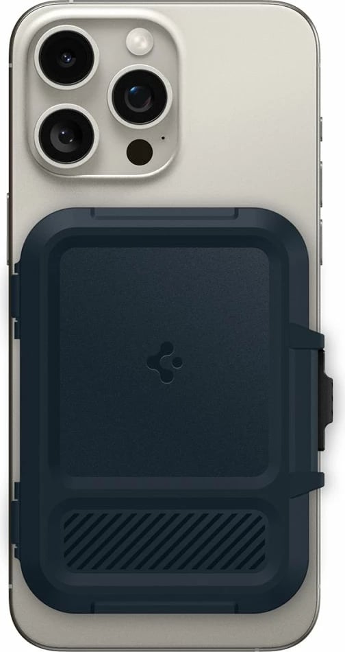 Mbështjellës Spigen Lock Fit MagSafe për kartela, Blu e errët