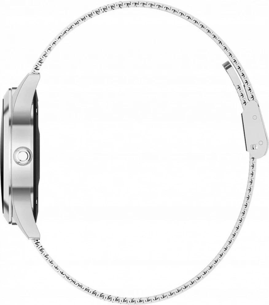 Smartwatch ORO-MED Smart Crystal Silver, 1.05", Bluetooth, Argjend