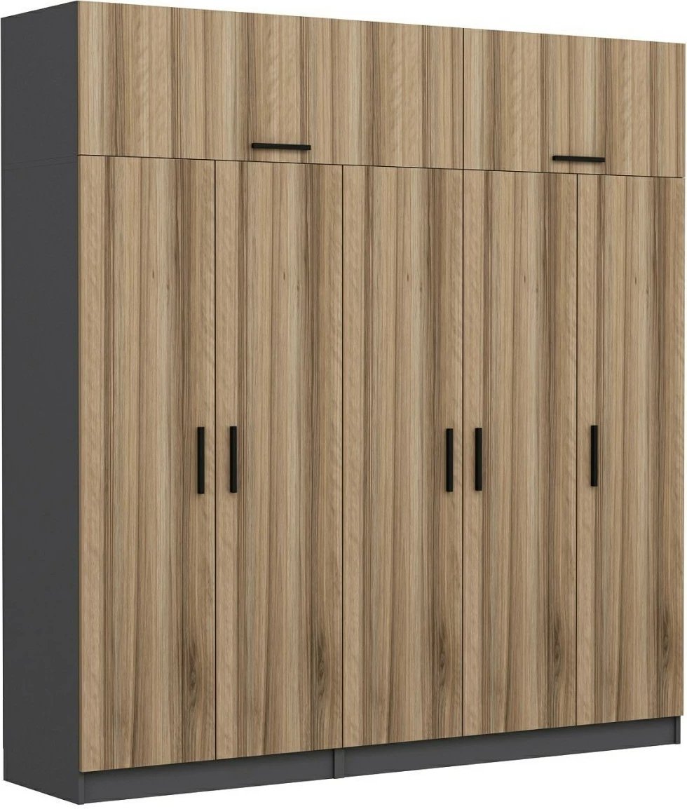 Dollap i madh për dhomë gjumi, ngjyrë Dore, Skye Decor, 5201