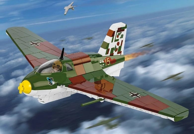 Set ndërtimi Cobi Messerschmitt Me 163B Komet, 543 pjesë, me figurë pilote, shumëngjyrësh