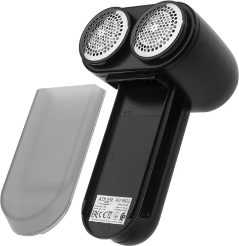 Heqës pushash Adler AD 9622 me dy koka, LCD, 140 ml, 3 shpejtësi, USB-C, i zi/argjend