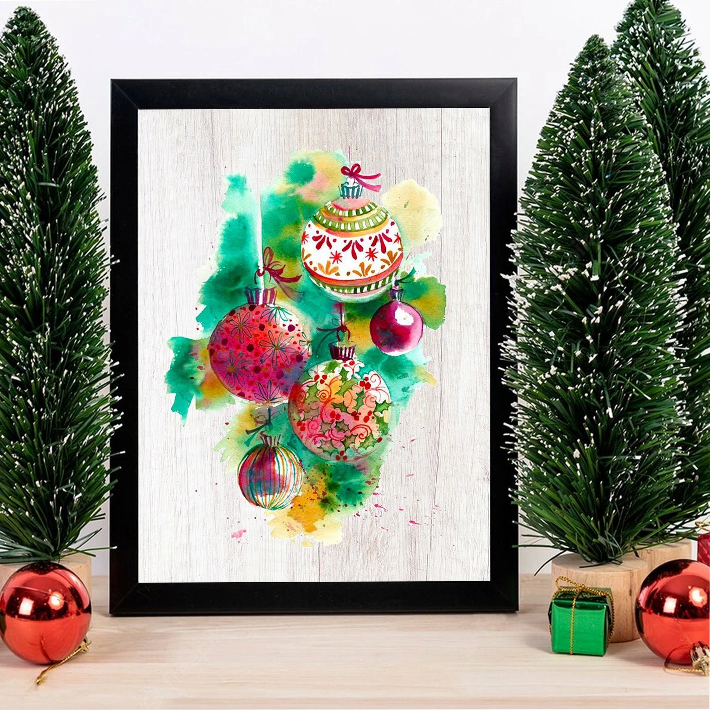 Pikturë dekorative me kornizë MDF, shumëngjyrëshe, Wallity, SC7436501293253