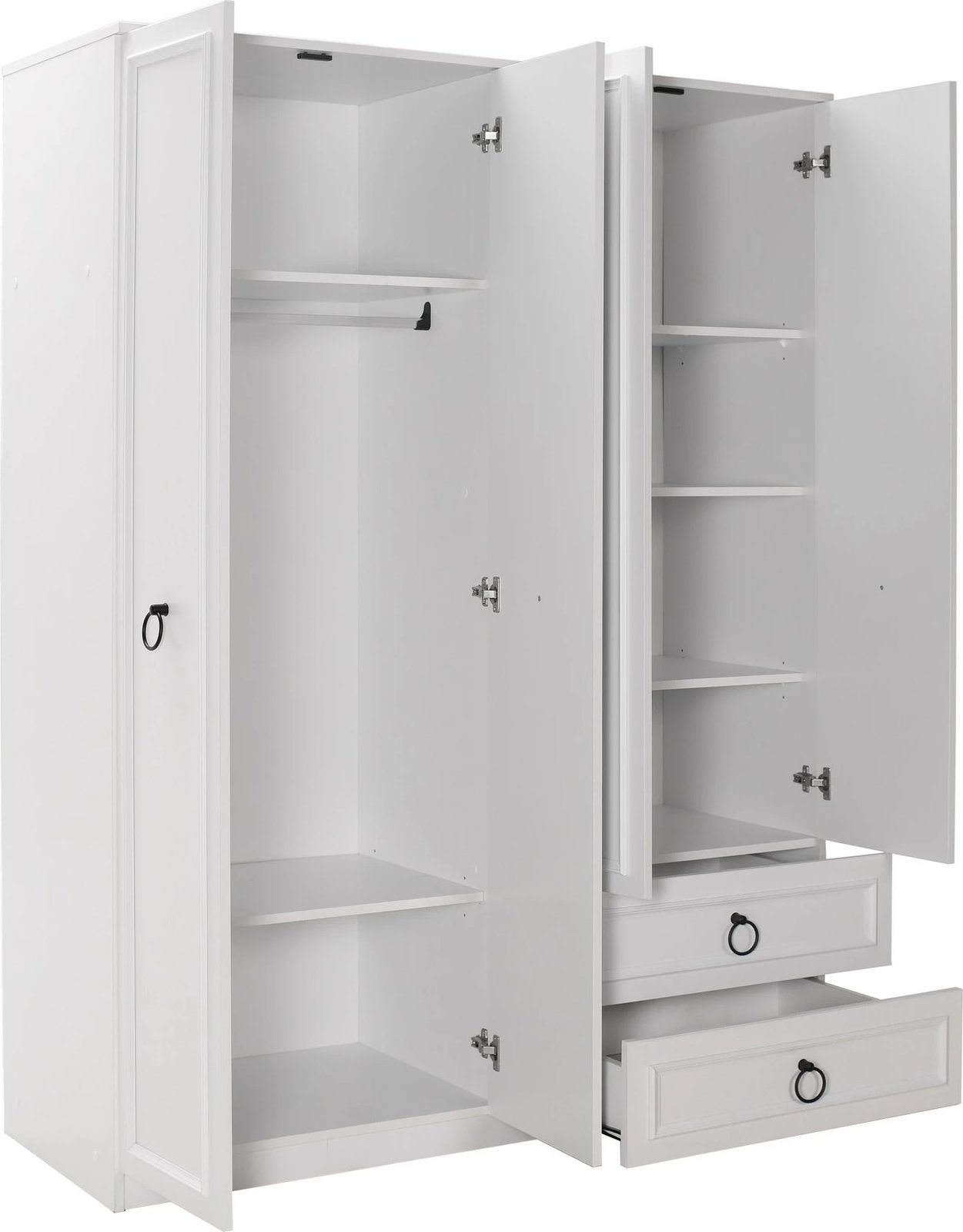 Dollap Hanah Home, Grd-1342-Bb-3, i bardhë, 140x185x52cm, 3 pjesë