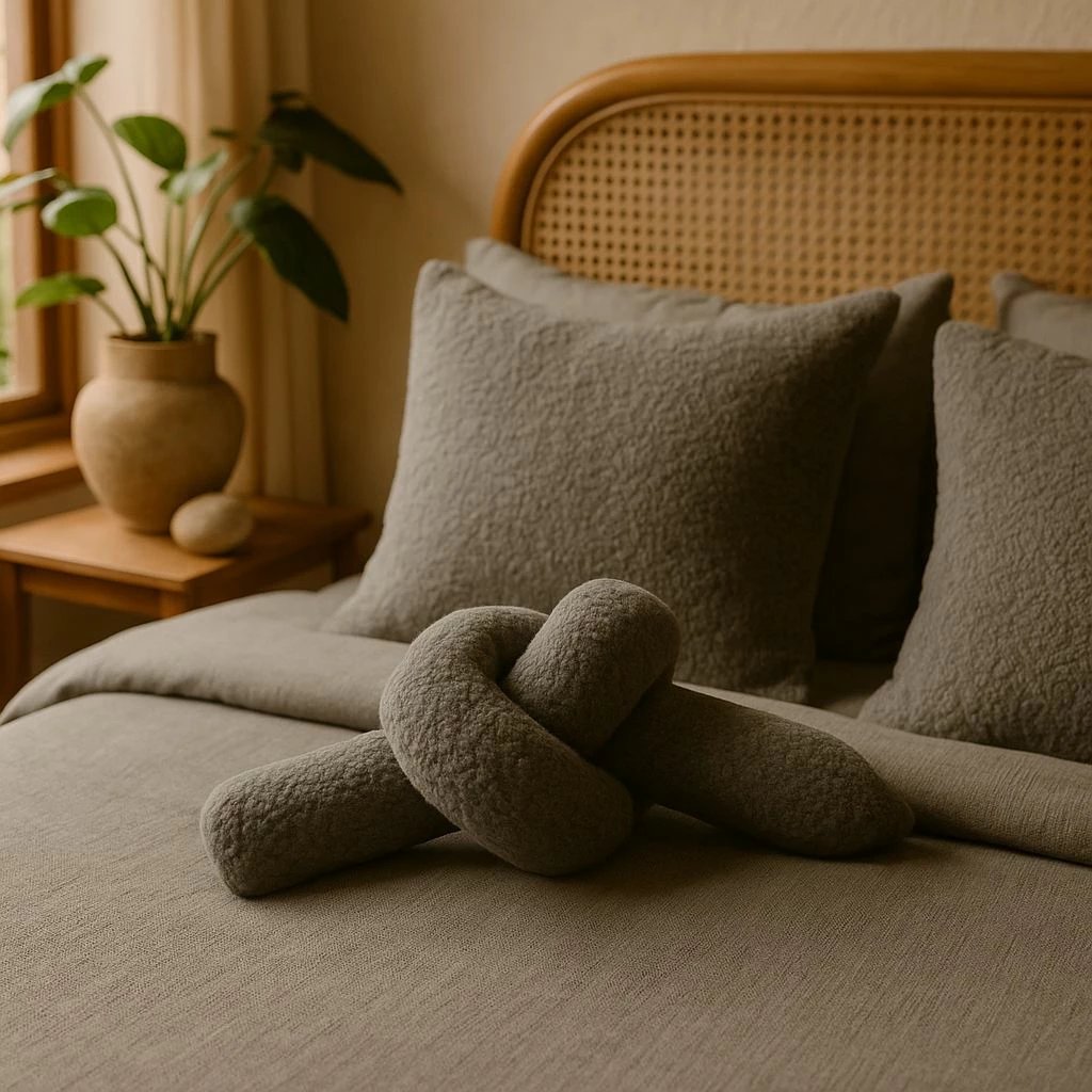 Jastëk dekorativ Evila Originals, Ask Dugum, ngjyrë gri